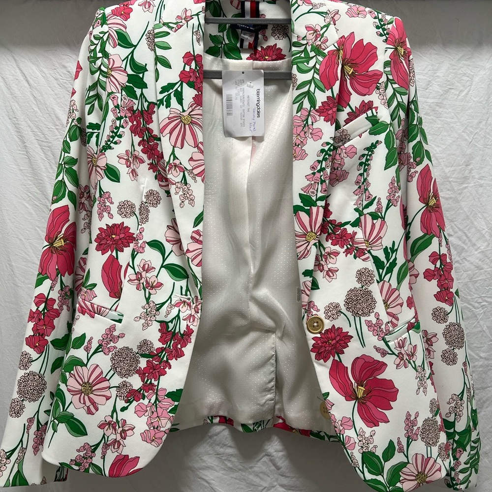Tommy Hilfiger Floral Blazer in Pink and Green